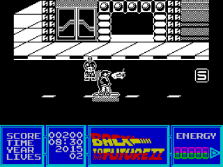 Back to the Future Part II back cover for ZX Spectrum